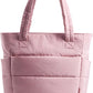 BAGSMART Tote Bag for Women, Lightweight Puffy Tote Bag with Compartments Shoulder Bag Handbag for Travel, Work, Gym,