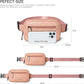 2L Fanny Packs Everywhere Belt Bag Small Fashion Crossbody Waist Pack Faux Leather Waterproof Sling Chest Bag For Women Trendy Pink