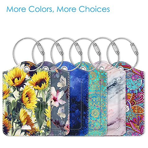 Luggage Tags Privacy Cover ID Label for Travel Bag Suitcase (2 Count)