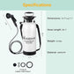 2.1 Gallon (8L) Portable Shower, 10 Spray Modes Pressurized Beach Shower with Nylon Insulated Sleeve, Camping Shower for Travel & Sand Rinse, Surf Shower, Portable Water Sprayer, White