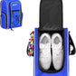 Wolt | Golf Shoe Bag for Travel- Zippered Shoes Carrier Bags with Ventilation & Double Outside Accessory Pocket for Socks, Tees, Golf Balls, etc. for women and men (Blue)