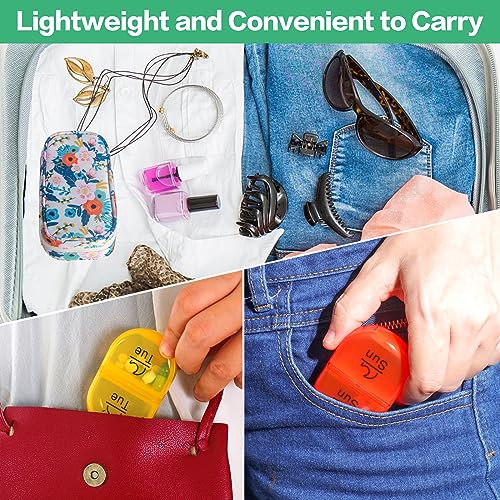 Weekly Travel Pill Organizer 2 Times a Day AM PM Rainbow Pill Box (2 Count)