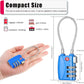 ZHEGE TSA Cable Luggage Lock 3 Digit Combination Padlock with Alloy Body for Suitcase, Baggage, Backpack, Pistol Case (2 Pack, Blue)