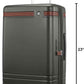 Virtuosa Hardside 21 Inch Carry On Luggage - Airline Approved with 360° Spinner Wheels, RightHeight™ Adjustable Handle - Zippered WetPak™ - TSA Lock - Expandable Light Polycarbonate Shell - Pine Green