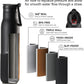Insulated Stainless Steel Water Bottles with Straw, Wall Vacuum Insulated Water Bottle with Straw for Gym Traveling Camping Hiking Outdoor Activity(2 Cleaning Brushes+1 Carabiner, 26 oz Black)