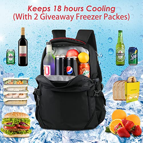 Cooler Backpack 22L Insulated Cooler Bag for 15.6" Laptop Lunch Backpack for Work Daily Backpacks