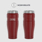 THERMOS Stainless King Vacuum-Insulated Travel Tumbler, 16 Ounce, Rustic Red (Pack of 4)