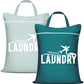 2 Pcs Large Travel Laundry Bag Washable Waterproof Wet Bag Dirty Clothes Bag Swimsuit Workout Bag for Gym Clothes Laundry Wet Clothes Swimming Pool Yoga College Dorm (Blue+Grey)