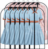 Clear Garment Bags Clothes Covers (set of 12) Clothes Storage Bag Clothes Storage Bag Hanging Travel Garment Bags with Zipper Gown Wedding Dress Garment Bag for Long Dresses