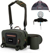 Goture Waterproof Fishing Waist Pack,IPX8 840D TPU Large Tackle Bags with Rod Holder,Airtight Zipper,Detachable Water Bottle Holder, 10L Fly Fishing Bag with Adjustable Strap, Wader Bag Included