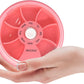 INVODA Weekly Pill Organizer 7 Compartment Rotating Pill Box for Daily Medication & Vitamins - Portable Travel Pill Case Fish Oil Supplements Vitamins Organizer (Pink)