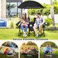 Double Camping Chair with Umbrella