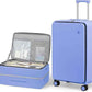 mixi 26 Inch Large Checked Luggage PC Hard Shell Suitcase Top Opening Aluminum Frame Travel Suitcases with Wheels, Lilac Purple