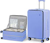 mixi 26 Inch Large Checked Luggage PC Hard Shell Suitcase Top Opening Aluminum Frame Travel Suitcases with Wheels, Lilac Purple