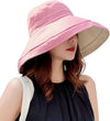 Women Wide Brim Sun Hats Metal Wired Edge Summer UV Protection Beach Fishing Hat for Hiking Garden Travel Chin Strap