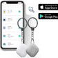 Key Finder, Bluetooth Tracker Item Locator with Key Chain for Keys Pet Wallets or Backpacks and Tablets, Batteries Include (1 White & 1Gray, 2 Pack)