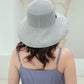 Women Wide Brim Sun Hats Metal Wired Edge Summer UV Protection Beach Fishing Hat for Hiking Garden Travel Chin Strap