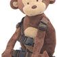 2 in 1 New Monkey Toddler Safety Harness Backpack Children's Walking Leash Strap（Brown）