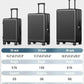 Joyway Luggage Sets 3 Piece with Spinner Wheels, Carry On Luggage 20In with ABS+PC Hardshell, Lightweight Suitcase Set with TSA Lock and Pressure-resistant Frame, 20/24/28 Inch, Black