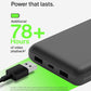 Belkin Portable Charger, USB-C Power Bank 20000 mAh w/ 2 USB-A Ports, 15W w/ Type-A to Type-C Cable for iPhone 16, 16 Plus, 16 Pro, 16 Pro Max, Samsung Galaxy S2, Google Pixel 10, etc. - Black