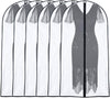 Garment Bags for Hanging Clothes 24'' x 48'' (Set of 6) Suit Covers for Closet Garment Bag Suit Cover for Suits Jacket Dresses Clothes Storage [Upgraded Version]