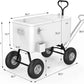 VINGLI 80 Quart Wagon Rolling Cooler Ice Chest, w/Long Handle and 10" Wheels, Portable Beach Patio Party Bar Cold Drink Beverage, Outdoor Park Cart on Wheels