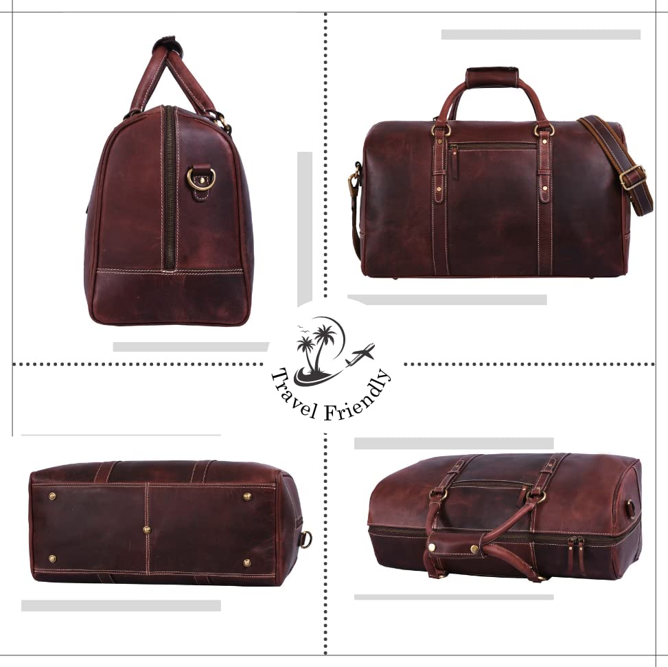 Aaron Leather Duffle Bag for Men & Women