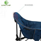 ALPHA CAMP Oversized Camping Chairs Padded Moon Round Chair Saucer Recliner with Folding Cup Holder and Carry Bag