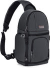 MOSISO Camera Sling Bag, DSLR/SLR/Mirrorless Camera Backpack Case Shockproof Photography Backpack with Tripod Holder & Removable Modular Inserts Compatible with Canon/Nikon/Sony/Fuji