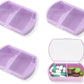 4PCS Small Pill Case Travel Pill Box Cute Pill Organizer for Purse Portable Daily Medicine Organizer 2 Compartment Pill Holder for Vitamins, Fish Oil, Supplements