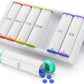 Weekly Pill Organizer 2 Times a Day, KOVIUU Large Travel Pill Box 7 Day, Am Pm Twice Daily Pill Case with Rotatable Handle, Pill Holder Container for Vitamin, Medicine, Supplement, Fish Oil, White