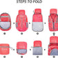 ZOMAKE 25L Ultra Lightweight Packable Backpack, Foldable Hiking Backpacks Water Resistant Small Folding Daypack for Travel(Red)