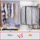 Garment Bags for Hanging Clothes 12 PCS Transparent Waterproof Dustproof Storage for Wardrobe Storage Suit Covers for Closet Clear Reuse Full Zipper for Costumes Suits Coats 24''x48''