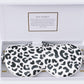 ZIMASILK Adjustable 100% 22 Momme Mulberry Silk Sleep Mask for Sleeping, Filled with Premium Mulberry Silk, Softest & Breathable Eye Sleeping Mask (Leopard - Black White)