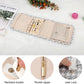 Voova Travel Jewelry Holder Organizer Case, Small Jewelry Storage Bag for Women Girls, Foldable Traveling Jewellery Pouch Roll for Necklaces Rings Earrings Bracelets, Mini, Grey+White