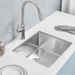 25 x 22 Inch Undermount Kitchen Sink, 18 Gauge 304 Stainless Steel Handmade Large Commercial Single Bowl Deep Basin, Brushed