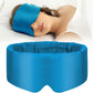 100% Mulberry Silk Sleep Mask Eye Mask for Women Man with Adjustable Band, for Side Sleeper Blackout Sleep Mask for Travel Rest and Office Large Size (Blue)