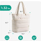 BAGSMART Tote Bag for Women, Lightweight Puffy Tote Bag with Compartments Shoulder Bag Handbag for Travel, Work, Gym,