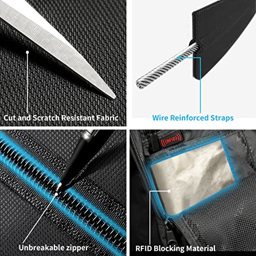 35 Liter Anti Theft Backpack with Giant Tumbler Holder Pocket and Lock