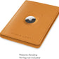 Kings Loot Passport Holder Wallet | RFID Protected Leather Travel Wallet with Built-in Trackable Holder | Holds 1-6 Cards & Passport | Slim & Stylish Wallets (Cognac)