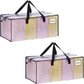 VENO 2 Pack Moving Bags Extra Large Storage Bags for College Move-In, Heavy-Duty Storage Totes, Packing Boxes, and Wardrobe Moving Supplies - Durable Laundry Bags for Clothes (Clear, 2 Pack)