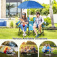 Double Camping Chair with Umbrella