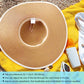 Women Twine Wide Brim Straw Hats Big Floppy Summer Hat Foldable Roll up Cap Beach Sun Hat UPF 50+