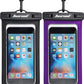Hiearcool Universal Waterproof Phone Pouch Compatible for iPhone 16 15 14 13 Pro Max Plus Up to 8.3", IPX8 Beach Travel Essentials-Black&Purple-2Pack