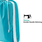 HOMEST 2 Pack XL Nylon Laundry Bag with Strap, Large Dirty Clothes Organizer, Easy Fit a Laundry Hamper or Basket, Can Carry Up to 4 Loads of Laundry, Black and Sky Blue