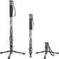 Fotopro Carbon Fiber 3-in-1 Monopod, 73" Travel Monopod with Feet, Max Load 22lbs for DSLR Camera Stabilizer, X-Airfly Mono Grey
