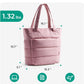 BAGSMART Tote Bag for Women, Lightweight Puffy Tote Bag with Compartments Shoulder Bag Handbag for Travel, Work, Gym,