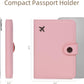 ZOPPEN Passport Holder Women, Passport Cover Travel Wallet Rfid Blocking Passport Wallet Cover Case Travel Essentials Document Organizer, Pink