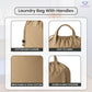 LFH Home Cotton Canvas Large Laundry Bag with Handle, Heavy Duty Drawstring Closure Washable Laundry Bags, School Travel, Home, Hotel, College Dorm, Organizer Sack, Toys Clothes 28x40-Beige