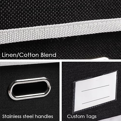 Large Foldable Storage Boxes with Lids [3 (3 Count)